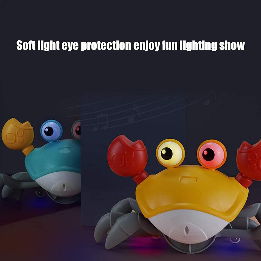 Electric Crab Toy with Music USB Automatic Electric Crab Doll Toy Funny Escape Crab Toy for Kids