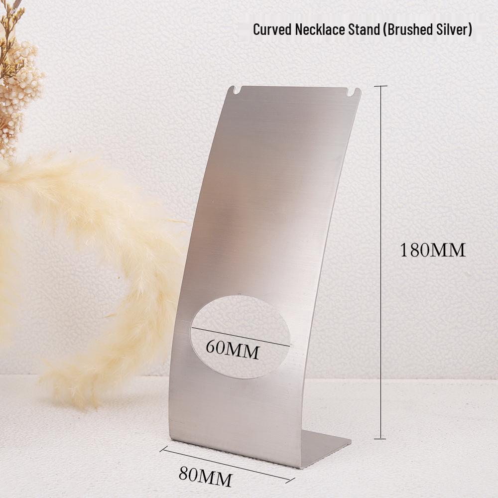 

Elegant Metal Jewelry Display Stand with Hooks for Necklaces and Earrings