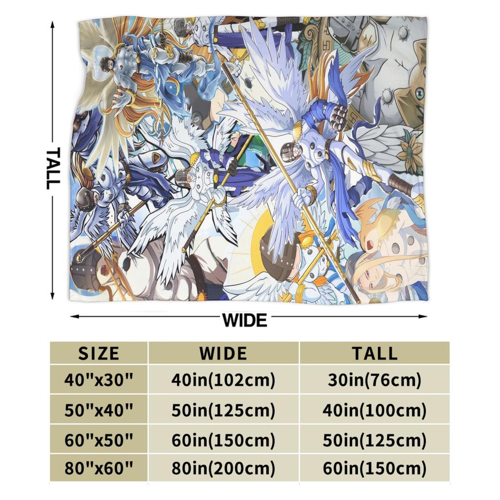 Super Soft Blanket Child Picnic Digimon Adventure Throw Blanket Flannel Bedspread For Bedroom Funny Sofa Bed Cover