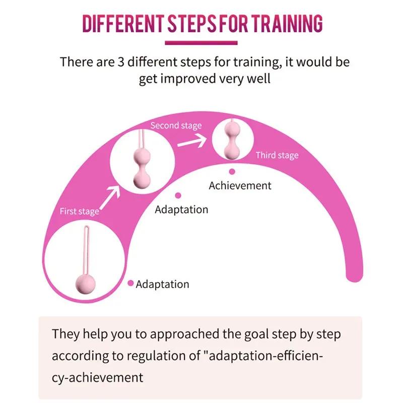 1 Set Beads Vaginal Ball Sex Toys for Women Silicone Geisha Kegel Ball Simulator Vagina Chinese Ben Wa Ball Tightening Exerciser