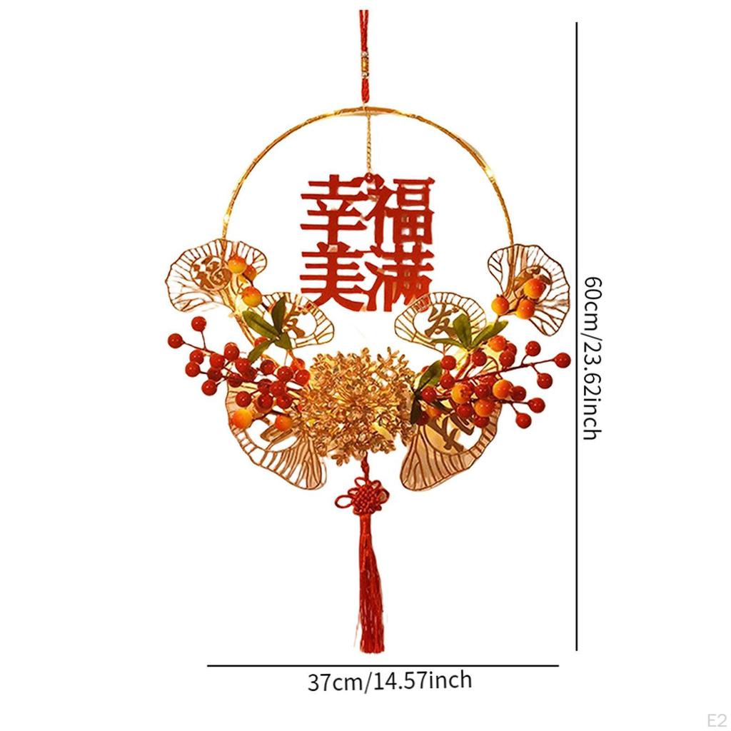 Lunar Year Floral Wreath for Home Celebration
