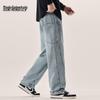 Jean en Denim Homme Mark Fairwhale Lavé Coupe Droite Ample