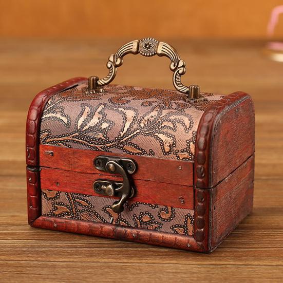 Jewelry Storage Box Multi-function Rustic Eco-friendly All Purpose Wooden Jewelry Box for Home