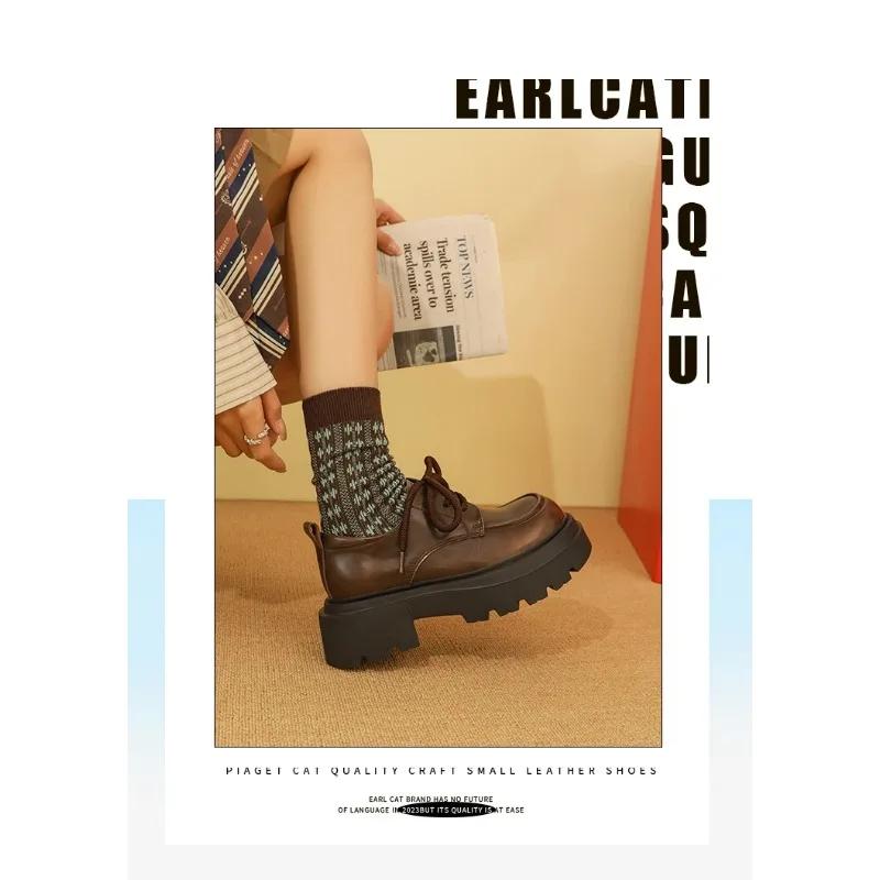 Mary Jane Kawaii Ladies Shoes  Round Toe Platform Heels Shoes Outdoor Party Solid Lovely Style for  Spring Autumn