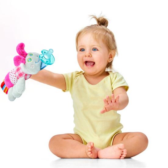 Silicone Pacifier Plush Animal Toy Baby Teething Pacifier with Toy Novelty Animal Pacifier for Newborn Baby Boy Girls