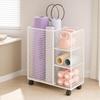 Mobile Sports Equipment Storage Cart Portable for Home Gym, Playroom