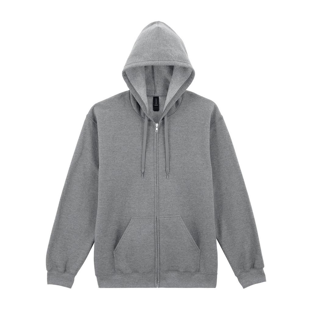 Gildan Mens Softstyle Fleece Midweight Full Zip Hoodie
