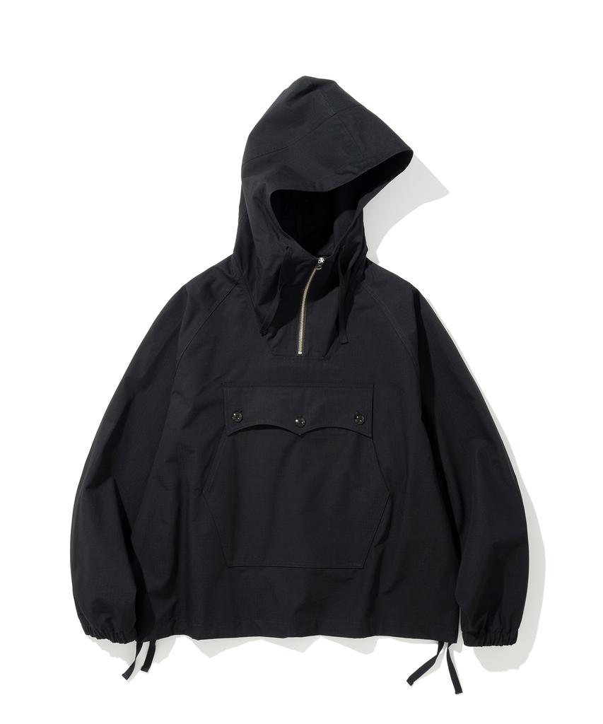 Uniform Bridge Ripstop Hood Anorak Parka Black