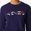 (WMNS) KENZO SS21 Embroidery Logo Swea Blue Women's FB52PU5413LA-76