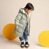 Autumn Winter Children's Coat Boys Jacket Solid Color Long Style Keep Warm Hooded Coat for Kids