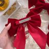 Elegant Big Bow Hair Clip Headdress Ribbon Bowknot Spring Ponytail Clips Hairpin Women Girls  Hair Accessories