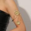 European and American jewelry creative bohemian bracelet exaggerated metal butterfly leaf hollow arm ring leaf arm bracelet