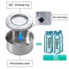 3L Dog Water Bowl Stainless Steel No Spill Large Capacity Dog Food Drink Bowl Slow Water Feeder,Spill Proof Pet Water Dispenser