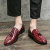 Übergröße Herrenkleid Italienische Designer Mode Formell Lässig Business Leder Quaste Hochzeitsparty Slipper Oxfords Schuhe für Herren