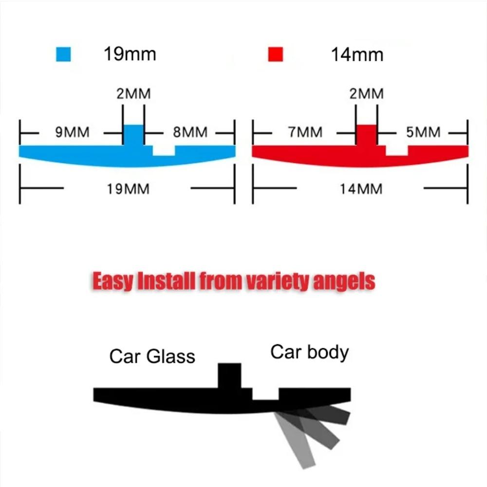 Car Window Rubber Seal Strip - Auto Door Edge Sealing Strip for Roof & Windshield - Dustproof & Waterproof Sealant