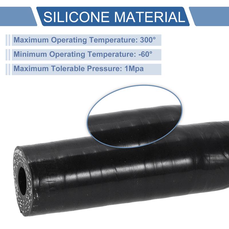 UXCELL 8mm 11mm 16mm 19mm 25mm 35mm 4-ply Polyester Silicone Rubber Hose End Cap for Coolant Turbo Bypass Valve Vacuum Black