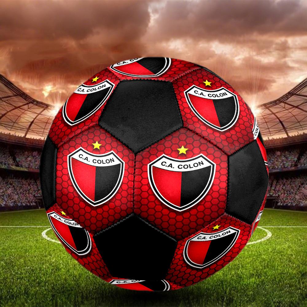 Club Atlético Colon Indoor Soccer Ball Colorful All Ages Size 5 Machine Stitched PVC Competition Ready Durable High-Bounce
