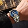 Mens Stainless Steel Luminous Clock Watch Casual 3Bar Waterproof Outdoor Sport Wristwatch