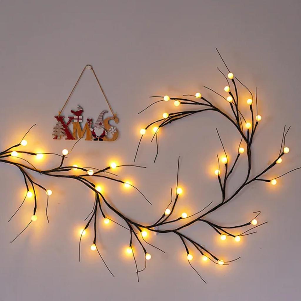 Nové 45/144 LED světelné řetězy z vinné révy Vánoční Halloweenská světelná girlanda DIY Světlo z vrbové větve Vinná réva Dekorace do pokoje na zeď na svatební oslavu
