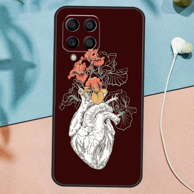 Human Heart Anatomy Case For Samsung Galaxy M54 M14 M34 M13 M53 M56 M52 M32 M16 M11 M21 M31 M35 M12 M15 M36 M55