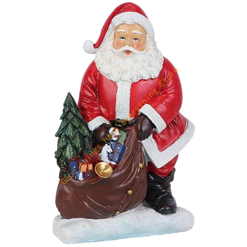 Santa Clauses Statue Christmas Decorative Figurines for Holiday Party Home Decors Christmas Figurine Figure Decorations 55KF