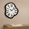 Stille Nicht-Tickenende Uhr Moderne Unregelmäßige Holz-Wanduhr, Römische Ziffern Dekorativ für Wohnzimmer Schlafzimmer Büro Bauernhaus-Stil