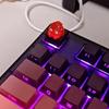 Resins Keycap with Transparents Fire Demons Enhances Backlit Claritys for Gamers and Typists