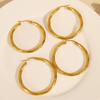Simple Fashion In Europe and America Personalized Earrings All-Match Elegant 18K Plated Retro Style Geometric Circle High-Grade