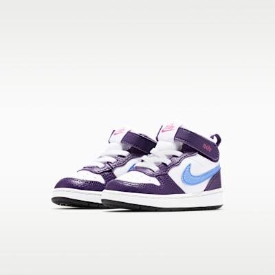 Nike Court Borough Mid 2 White Eggplant Royal Pulse (TD)