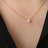 Silver Gold Plated Necklace Versatile Single Sparkling Zircon Clavicle Chain for Women Wedding Jewelry