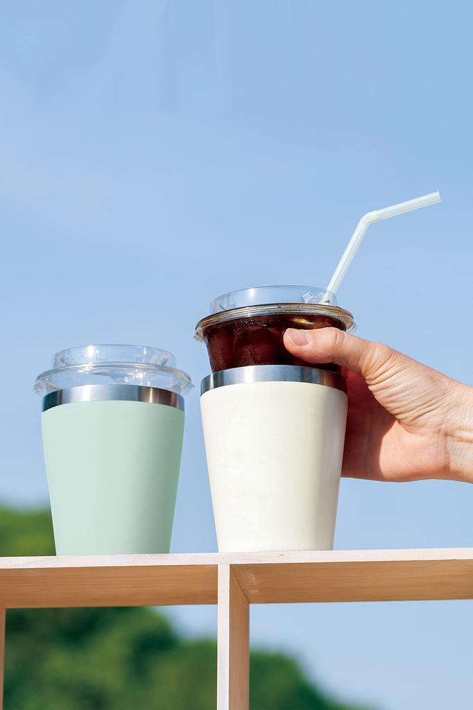 Vacuum Insulated Stainless Steel Tumbler 360ml Double Layer Convenience Store Coffee Cup Mug Thermal/Cold (Matte Purple)