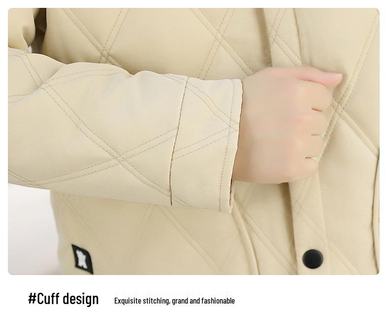 Men's Trendy Lapel Cotton Jacket: Thickened, Warm, Velvet-Padded Outerwear for Autumn and Winter.