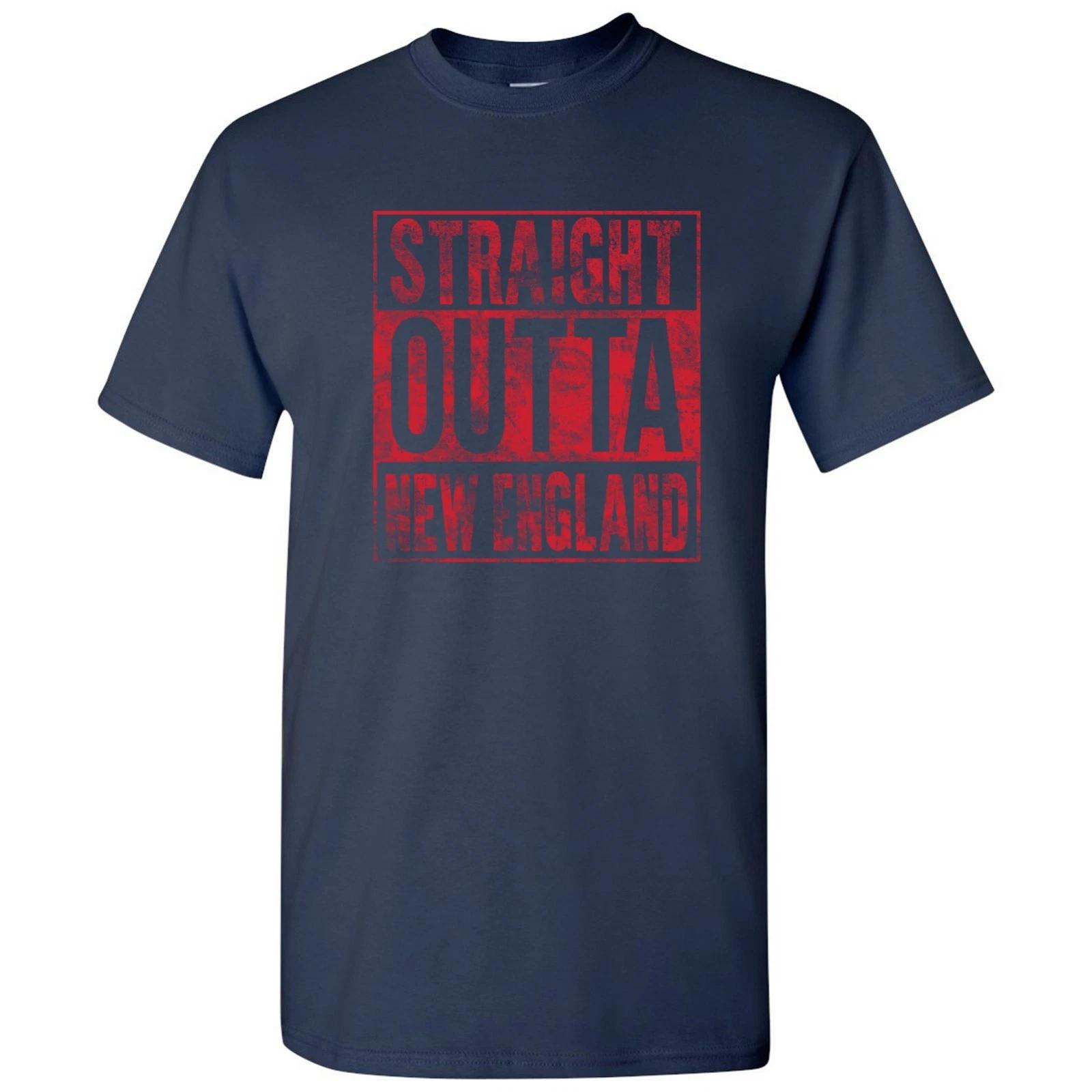 Straight Outta New England - Hometown Pride T-Shirt - Navy M
