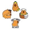Colorful Cartoon Capybara Brooch Playful Capybara Lapel Pin Brooch Ornament For Enhancing Your Fashion Statement