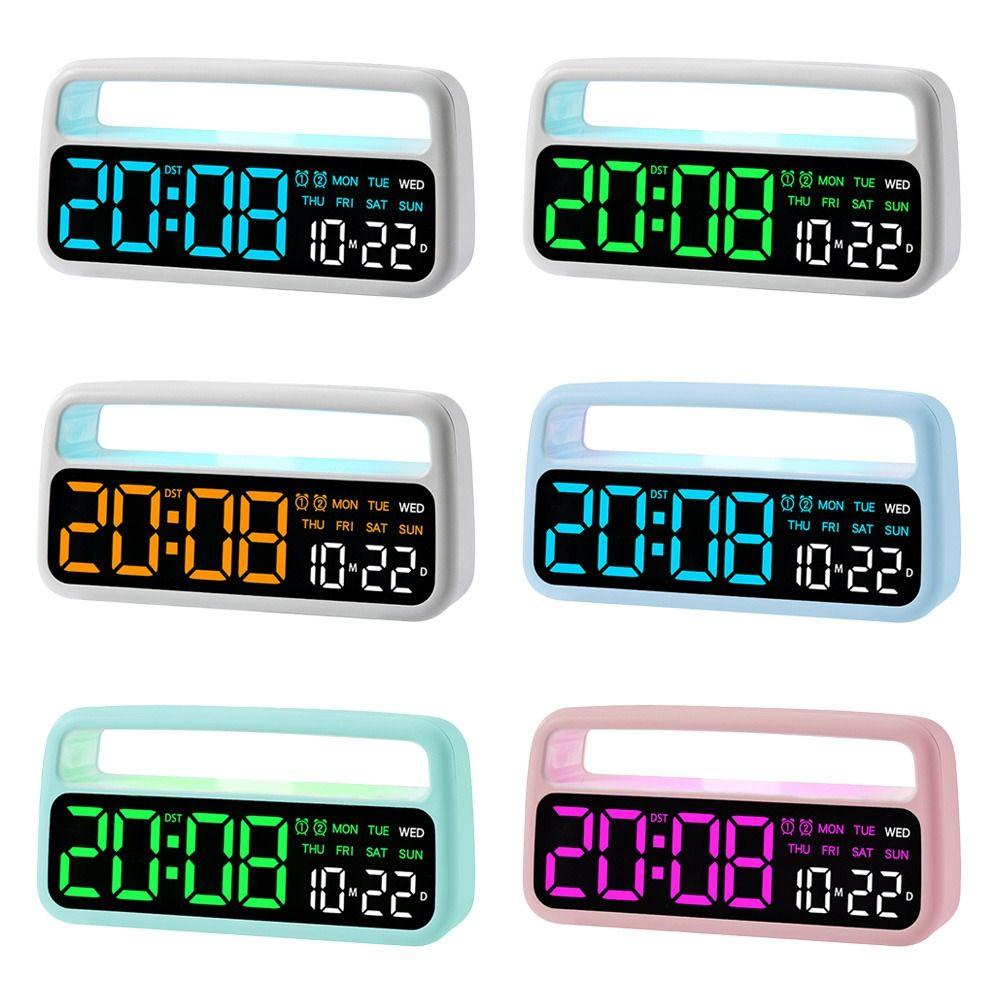 ABS Digital LED Clocks Multi-functional Display Table Clock New Electronic Alarm Clock  for Bedroom