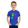 Children's Clothing 67 Christmas Elf Print Girls Short Sleeve Round Neck Tee Parties Casual Wear Comfort Children Clothes Girl