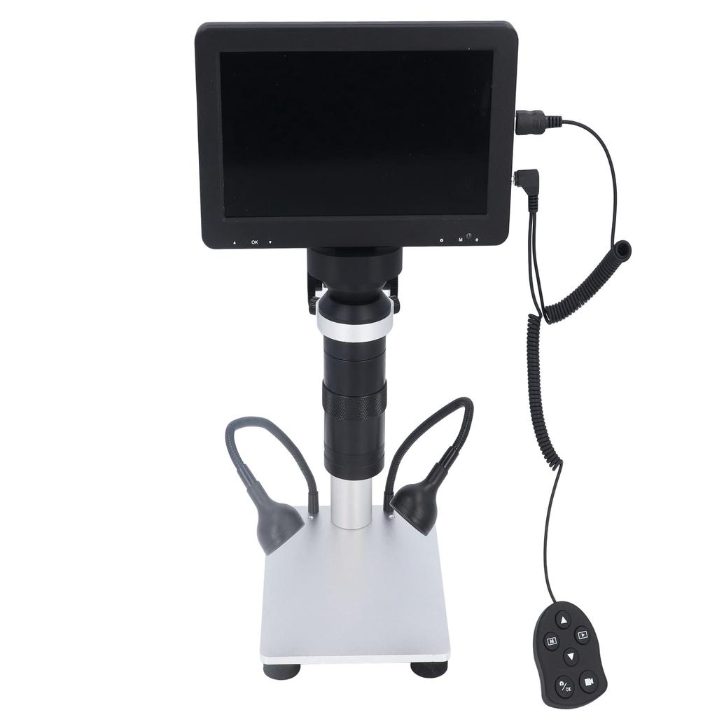 LCD Digital Microscope 1200X 1080P Video 12MP Accurate Focusing HD Repair Eyepiece 7in Screen