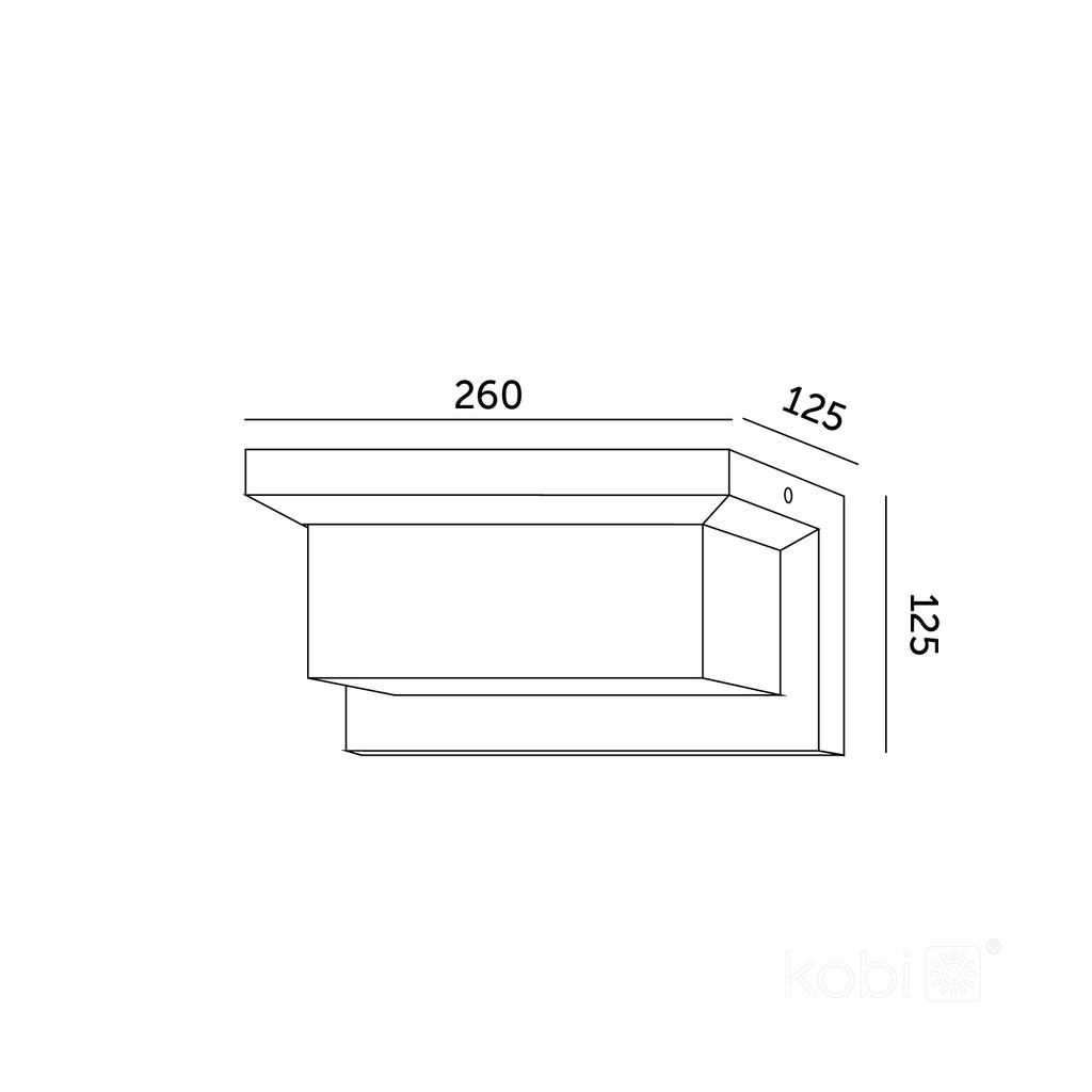 LED garden wall lamp 12W 4000K IP54 black
