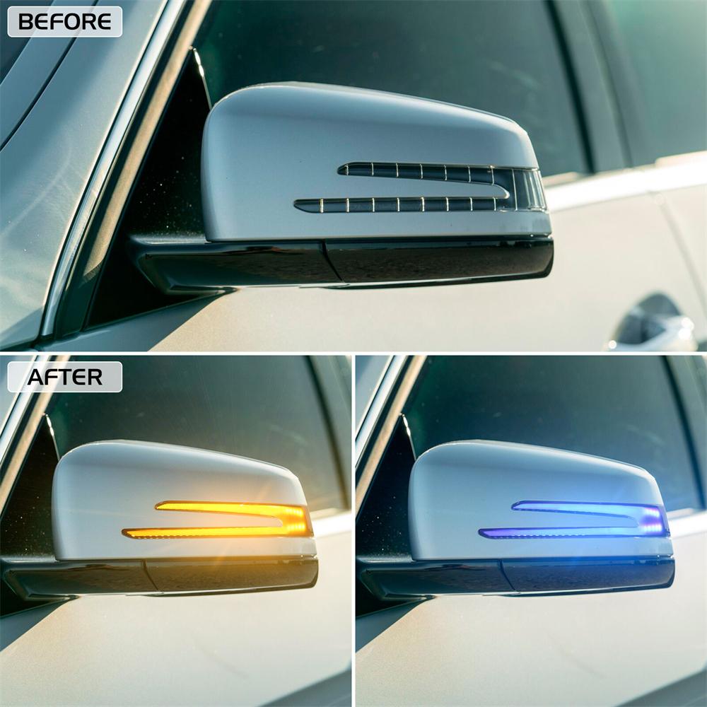 For Mercedes Benz W204 W212 W176 Dynamic LED Side Mirror Turn Signal Light Lamps