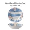Japanese Mino Ware Ceramic Tableware Set: Creative Underglaze Fruit Plate, Noodle Bowl, and Rice Dish.
