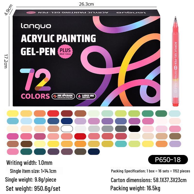 Multi-color Ink Set: Large Capacity Journaling & Graffiti Pens for Art Students