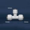 3/8" 1/4" Tube Reducing Tee 3 Ways Food Grade POM Quick Fitting Connector For Aquarium RO Water Filter Reverse Osmosis System