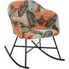 Rocking Armchair - VERSA - Saona - Printed Foliage Fabric - Metal - 1 Seat