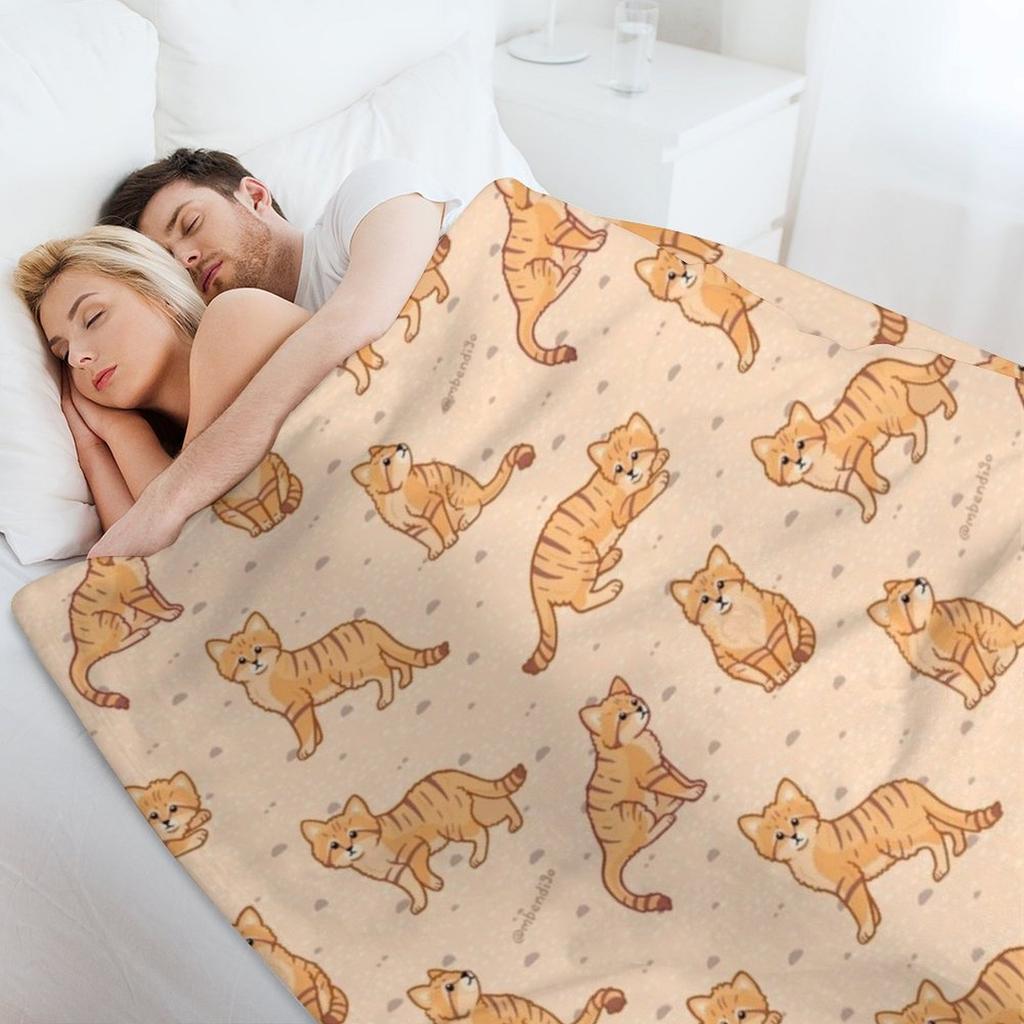 Sand Cats Throw Blanket Decorative Throw Moving Furrys Cute Blankets