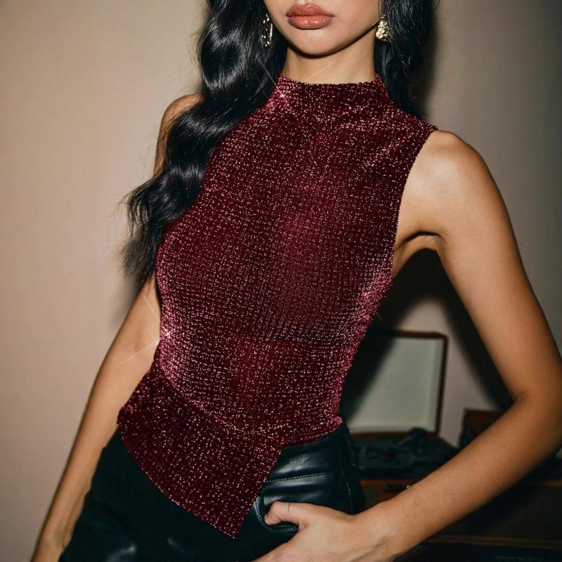 Sommer Neu Ärmellos Mode Sexy Schlank Heißes Mädchen Weste Damen Oberteile
