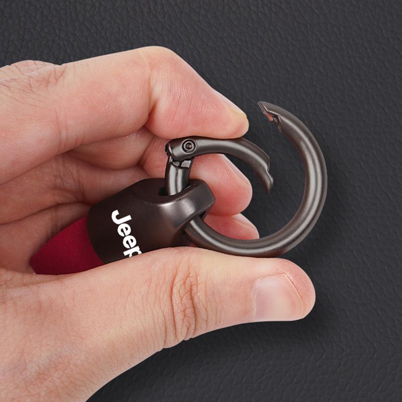 För Jeep Biltillbehör Nyckelring Zinklegering Ring Mocka Nyckelring Tillbehör För Jeep Grand Cherokee Wrangler JK Gladiator Compass Rene
