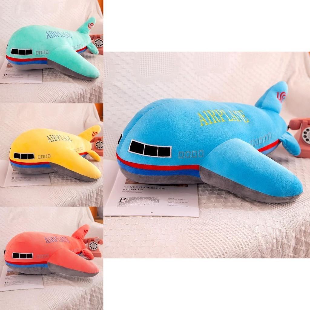 Plush Airplane Toy Soft Crystal Fabric Stuffed Toy Cartoon Airplane Pillow