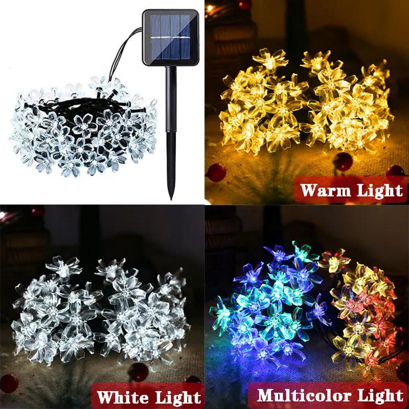 8 Modes Solar Light Crystal Ball Honey Bee LED String Lights Fairy Lights Garlands for Christmas Party Easter Outdoor Decoration