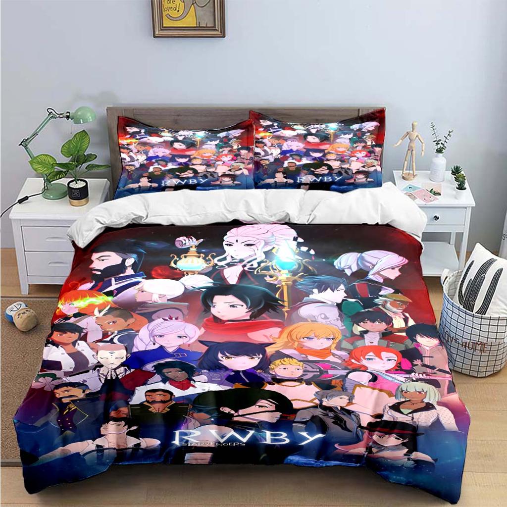 3D Fashion Cartoon R-RWBY Print Bedding Sets Bed Supplies Set Duvet Cover Bed Comforter Set Bedding Set  Luxury Gift