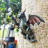 Solar-Powered Dinosaur Wall Decor Garden Yard Outdoor Lighting Decorative Hanging Ornament